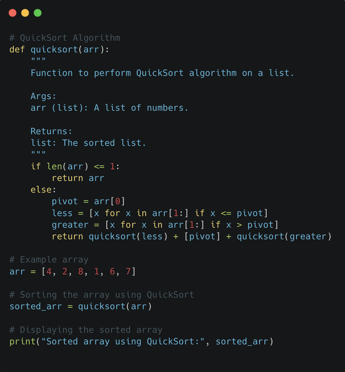 coding snippet